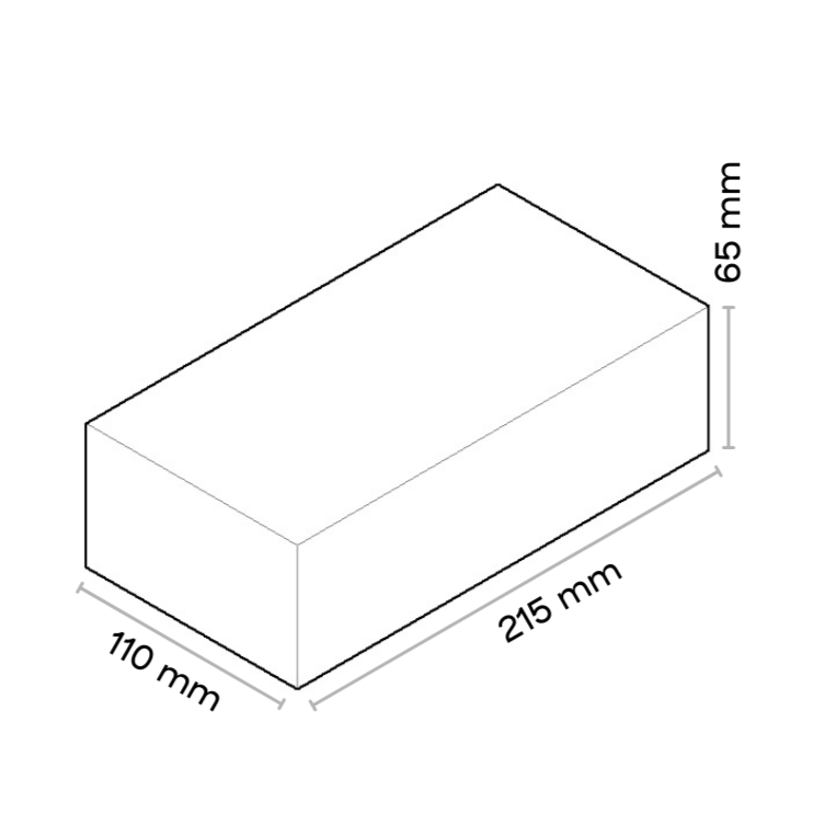 巴西亚 WDF规格尺寸图 215×110×65mm