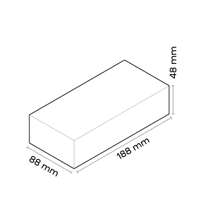 多姆斯手作砖 M50规格尺寸图 188×88×48mm
