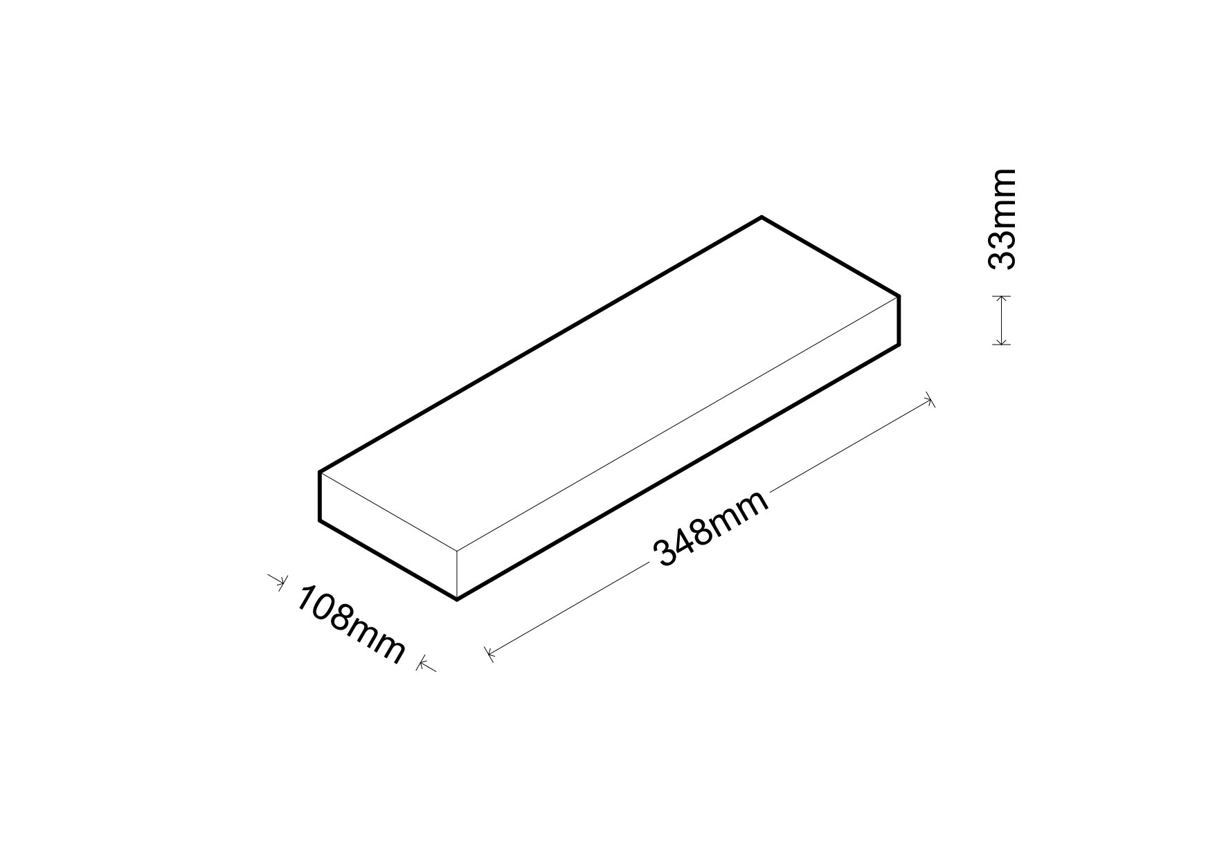 长砖规格7尺寸图 348×108×33mm