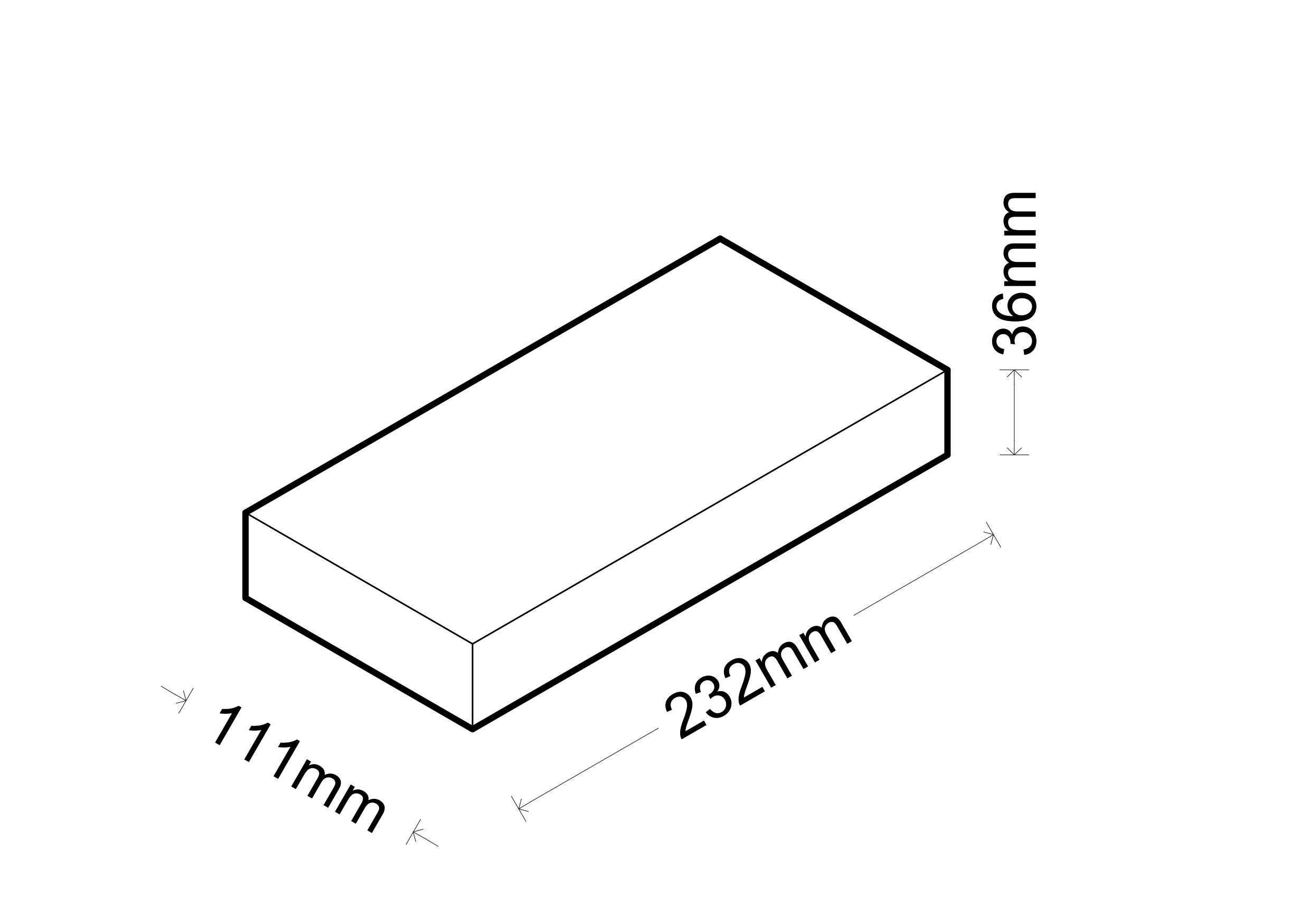 标准型规格 232x111x36mm