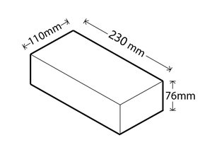 再生砖标准规格尺寸图 230×110×76mm